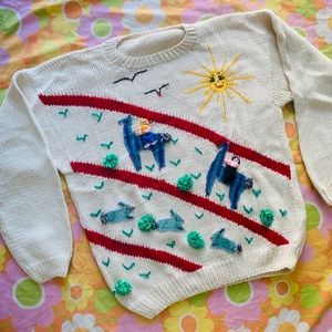 VTG 1980s Llama Sweater